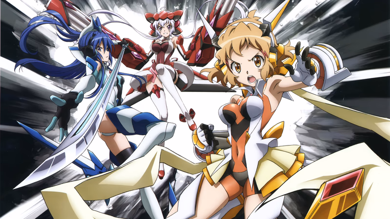Senki Zesshou Symphogear: Meteoroid-falling, Burning, and Disappear, Then … Banner