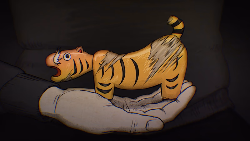 Der Pappmaché-Tiger
